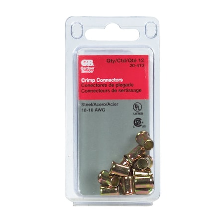 Gb Gardner Bender 18-10 Ga. Insulated Wire Crimp Connectors Gold 12 pk 20-410